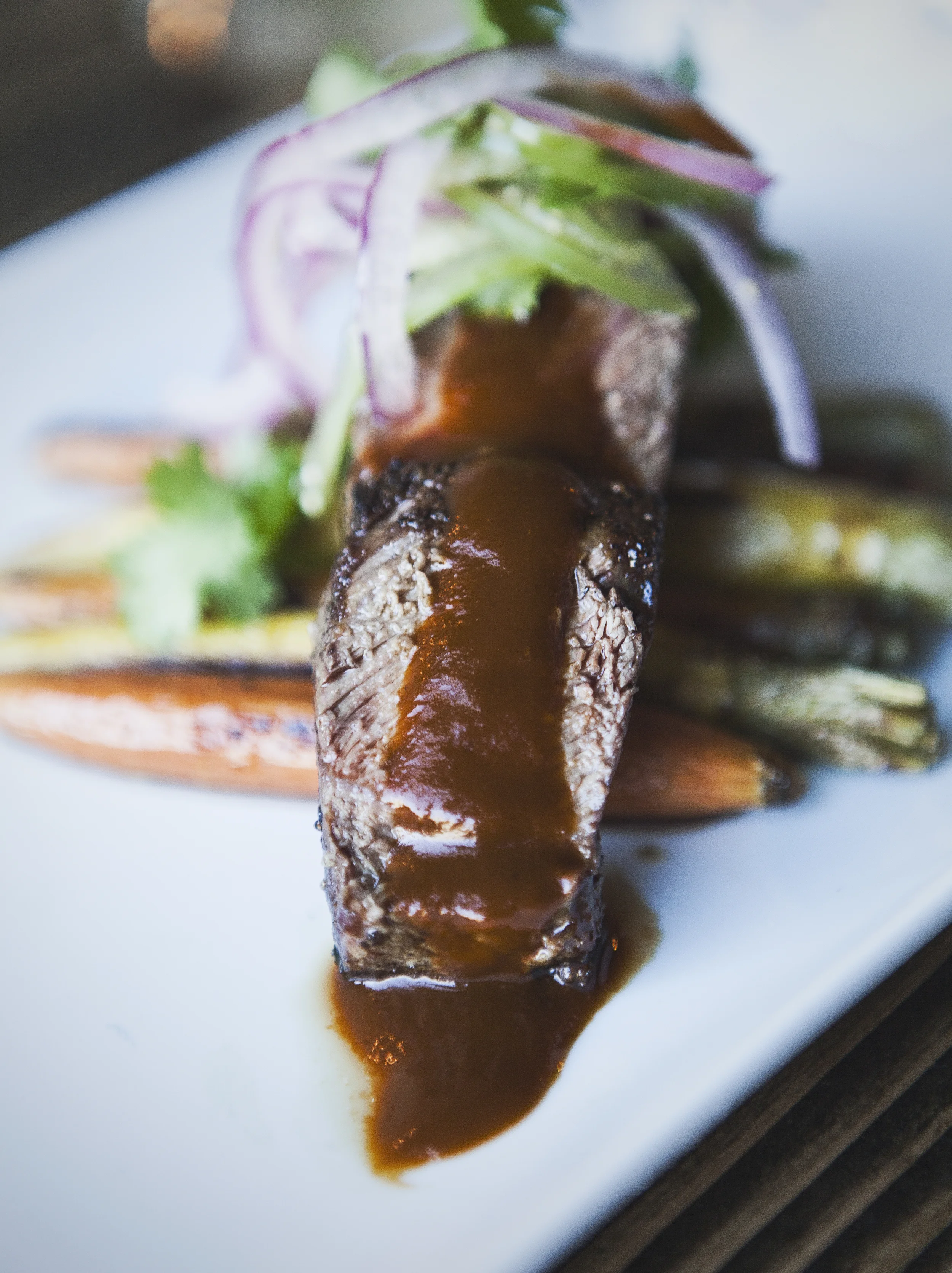 The flat iron steak. 