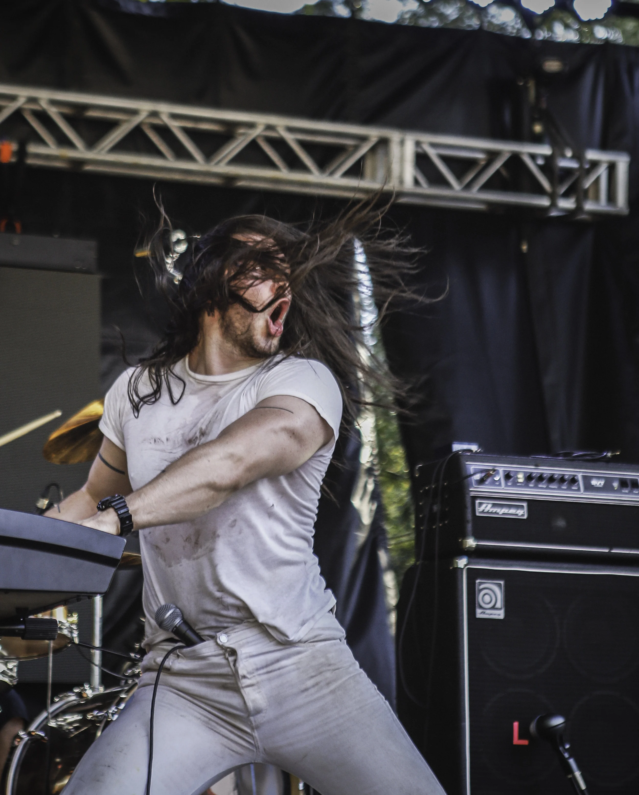 Andrew W.K. partying hard. Photo by Will Milne .