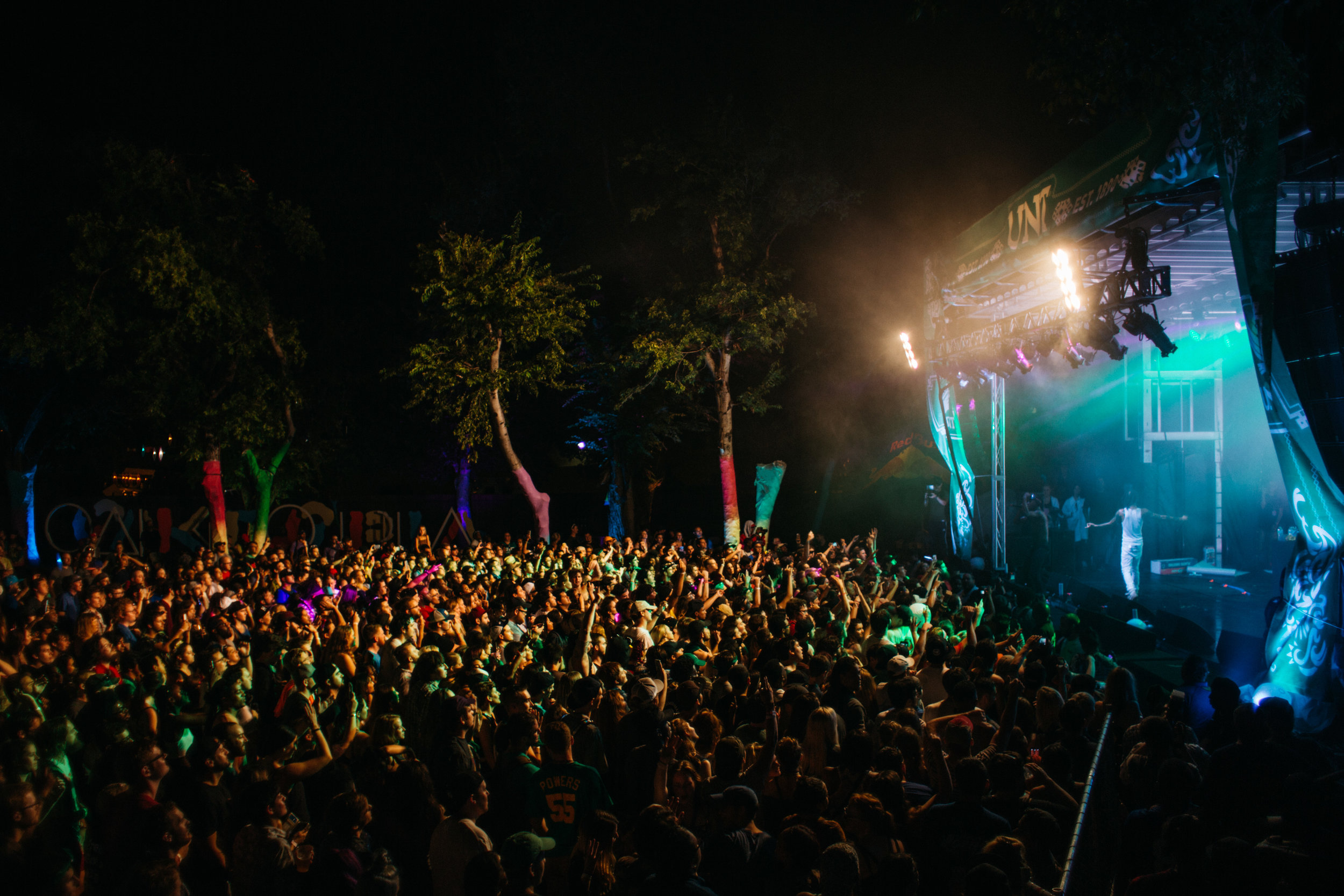 Rae Sremmurd and a large crowd on Saturday night. Photo by Wesley Kirk . 