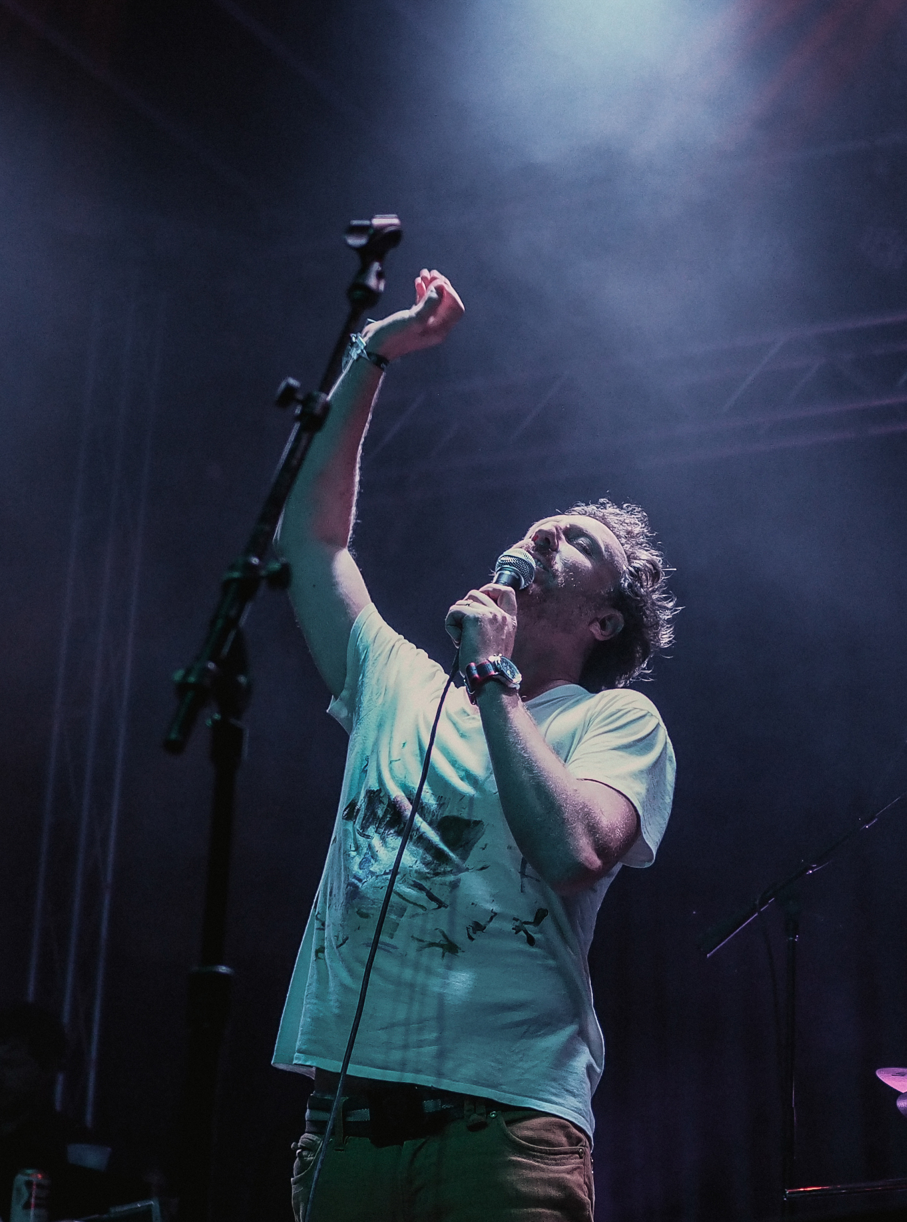 Ryan Miller of Guster singing during Petty Fest. Photo by Will Milne .