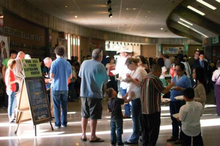Hungry foodies and fans crowd the 2014 event. Photo Courtesy of the Denton Record Chronicle.