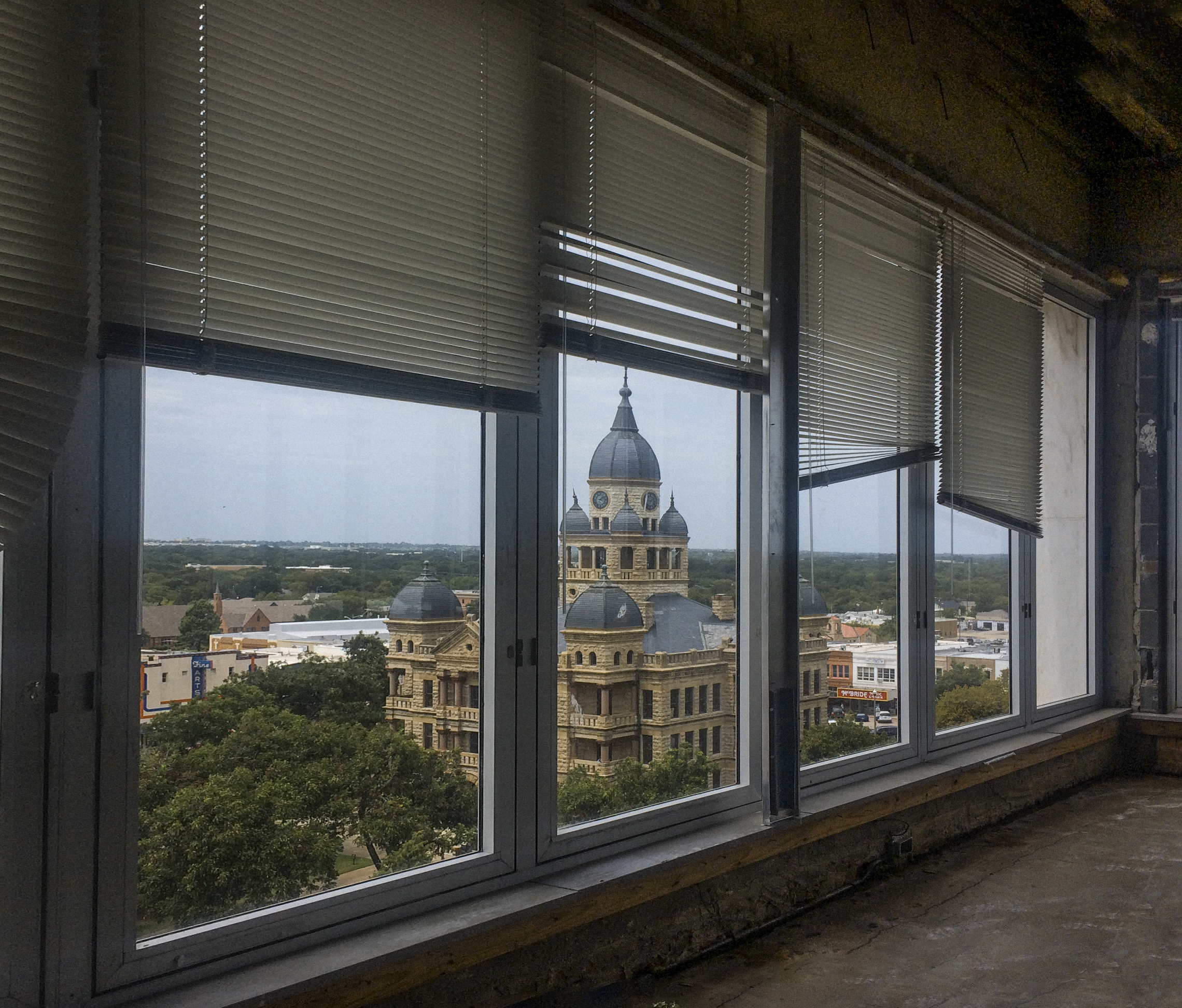 A view from inside the space which just so happens to be under renovations currently. 