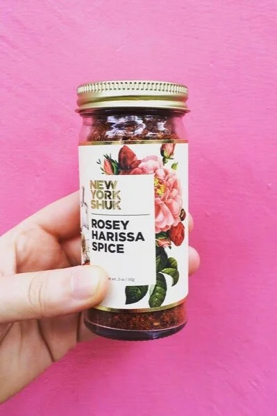 New York Shuk Rosey Harissa Spice Pink Background