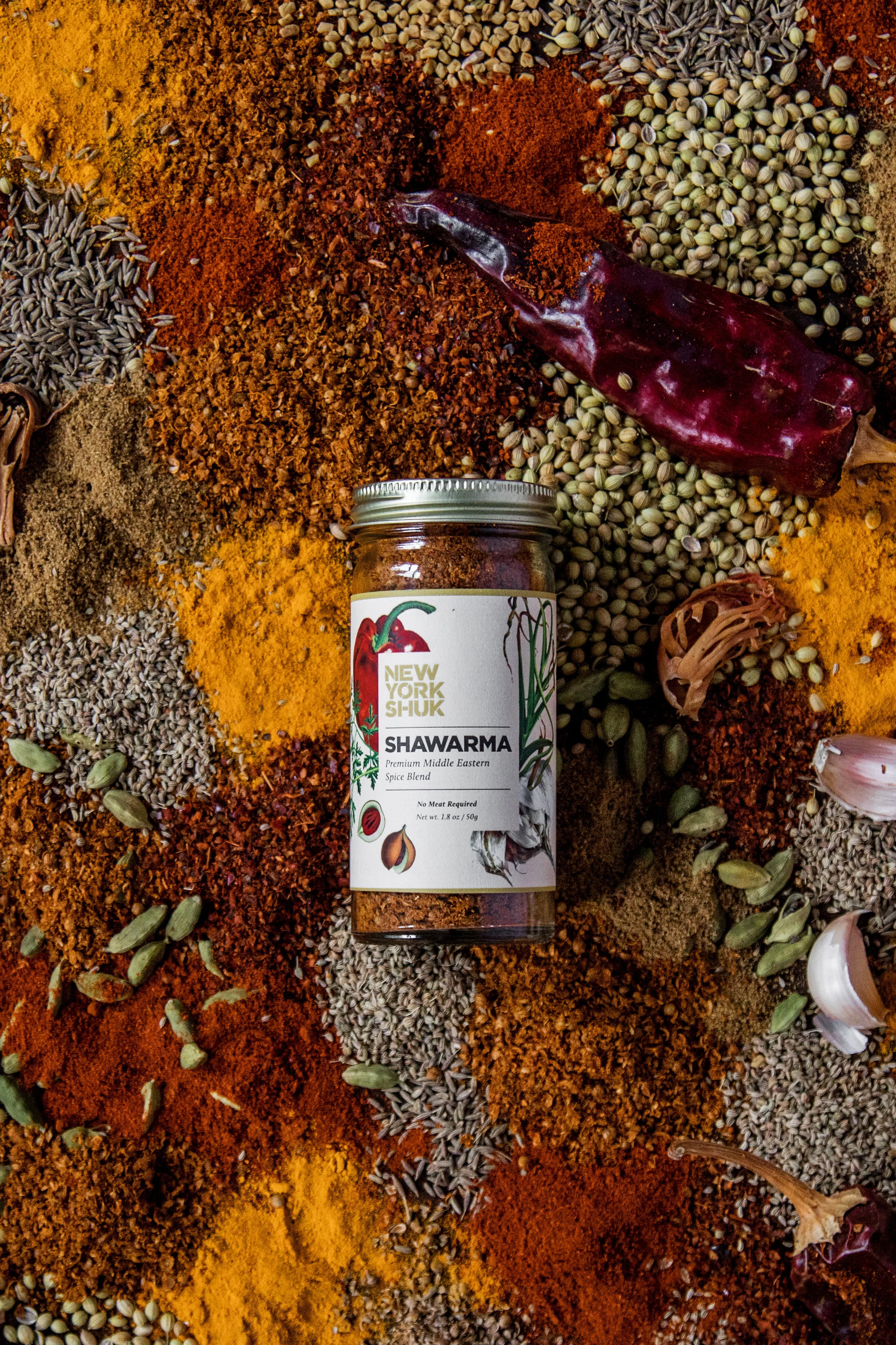 New York Shuk Shawarma Spice Raw Spice Background