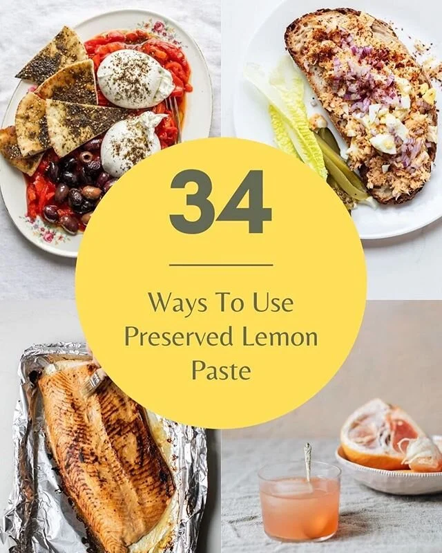 A quick reminder that my post &lsquo;34 ways to use Preserved Lemon Paste&rsquo; is on our website. I hope it will inspire you to think of new ways to use preserved lemon!💛✨ Link in profile. Photos: @mariamidoes