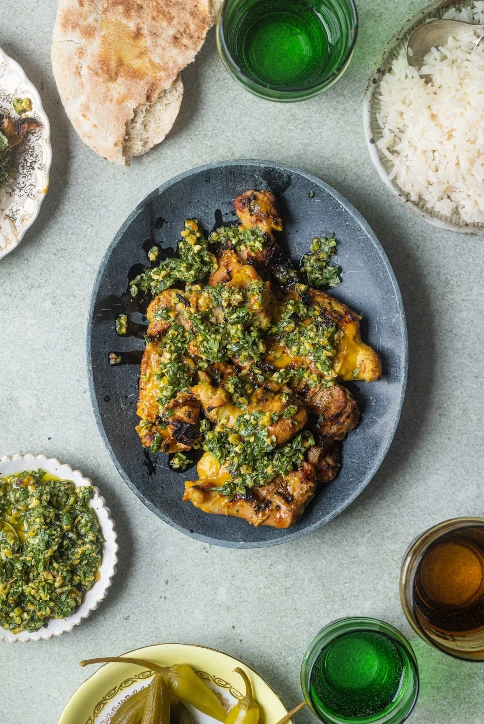 Preserved Lemon Chicken with Pistachio Chimichurri