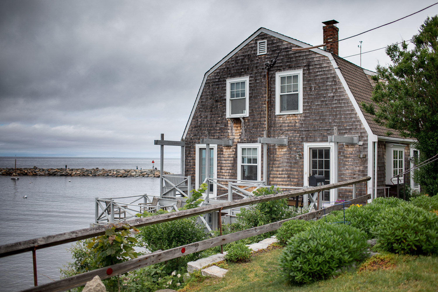 Approaching the Headlands on Atlantic Avenue in Rockport, MA.