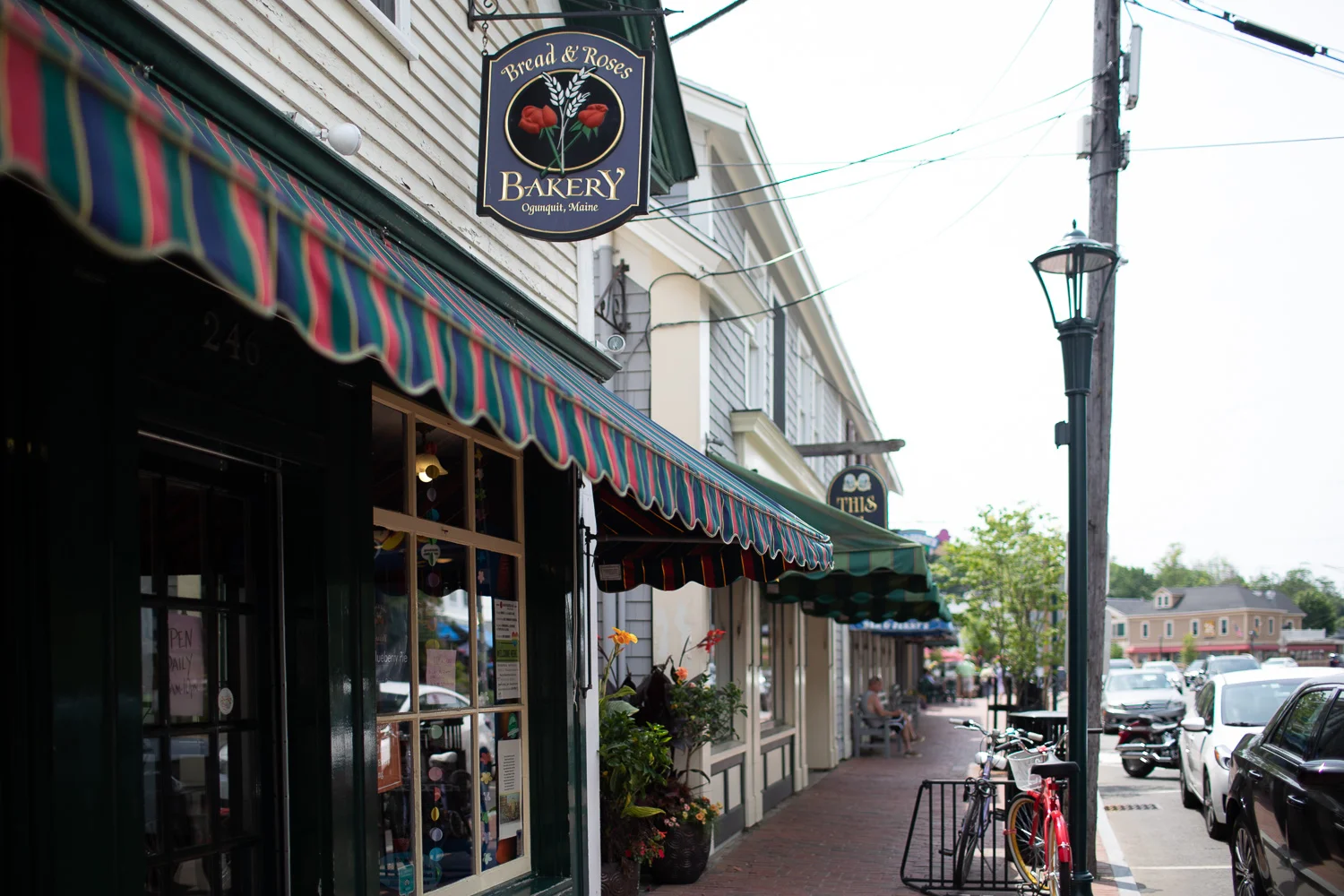 The Bread & Roses Bakery in downtown Ogunquit. Recommended stop for tasty treats and/or coffee.