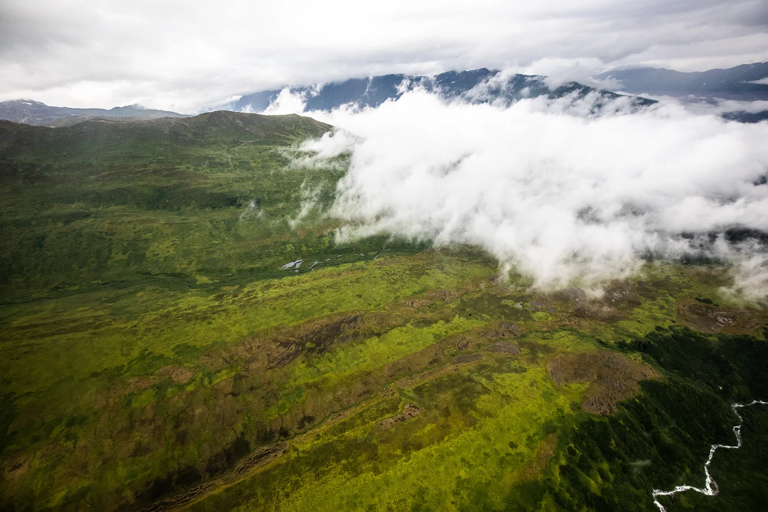 The valley and clouds.