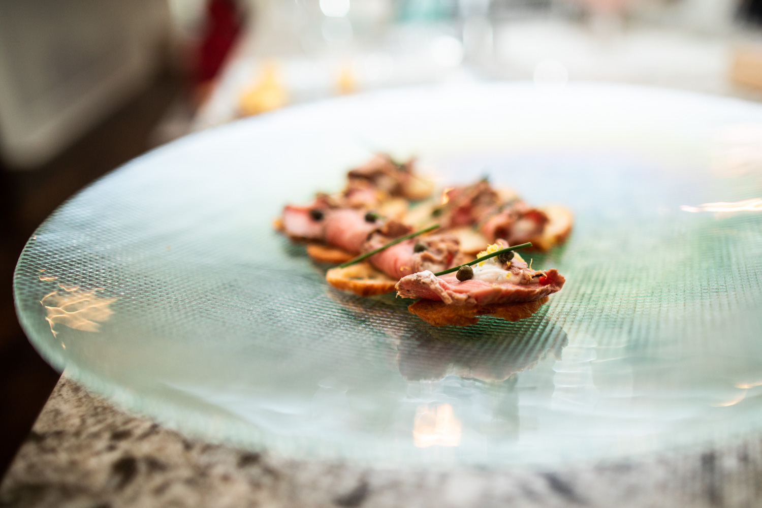 Detail of the beef tenderloin.
