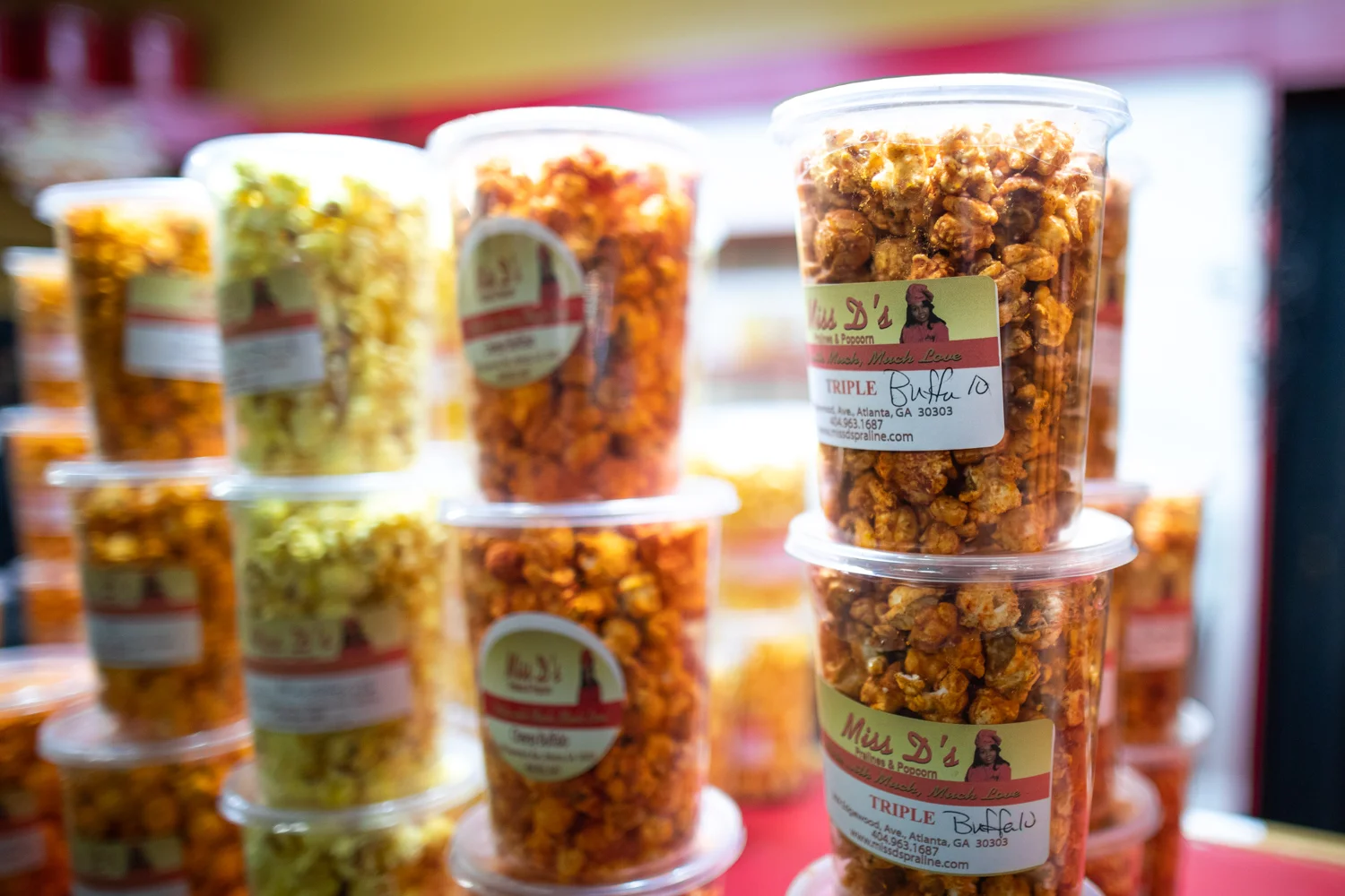 Miss D’s famous popcorn. Listen to the episode to find out what makes the “Triple” so popular. (It’s delicious!)