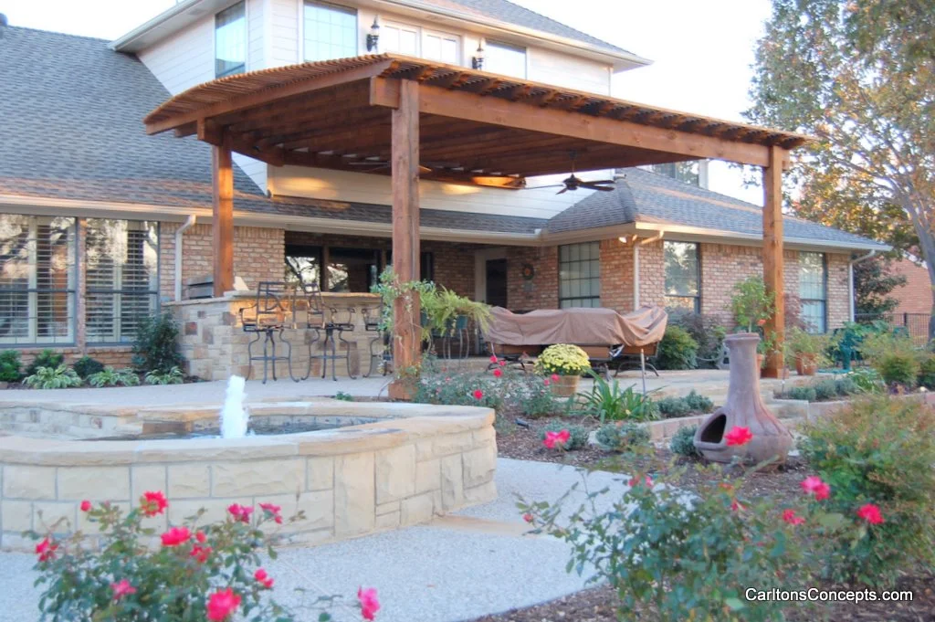 Arbors & Patio Covers Photo Gallery by Carlton's Concepts provides Arbors & Patio Covers Construction for McKinney, Frisco, Carrollton, The Colony, Addison, Richardson, University Park and North Dallas, Texas. Carlton's Concepts is a bonded contractor.