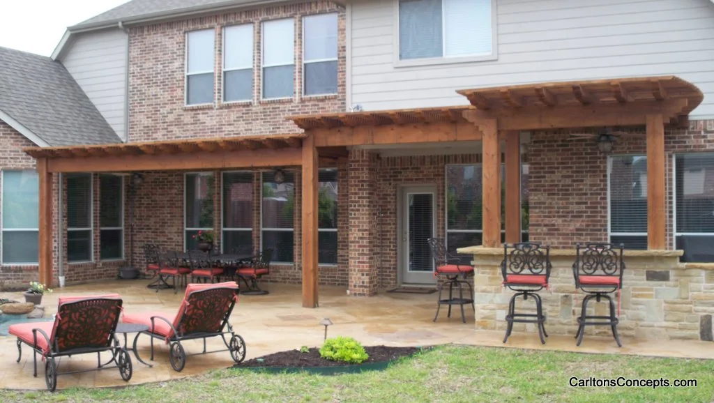 Arbors & Patio Covers Photo Gallery by Carlton's Concepts provides Arbors & Patio Covers Construction for McKinney, Frisco, Carrollton, The Colony, Addison, Richardson, University Park and North Dallas, Texas. Carlton's Concepts is a bonded contractor.