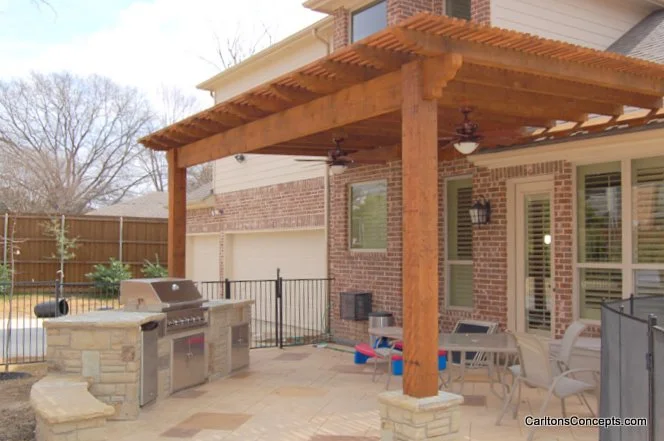 Arbors & Patio Covers Photo Gallery by Carlton's Concepts provides Arbors & Patio Covers Construction for McKinney, Frisco, Carrollton, The Colony, Addison, Richardson, University Park and North Dallas, Texas. Carlton's Concepts is a bonded contractor.