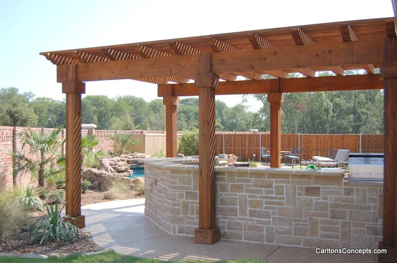 Arbors & Patio Covers Photo Gallery by Carlton's Concepts provides Arbors & Patio Covers Construction for McKinney, Frisco, Carrollton, The Colony, Addison, Richardson, University Park and North Dallas, Texas. Carlton's Concepts is a bonded contractor.