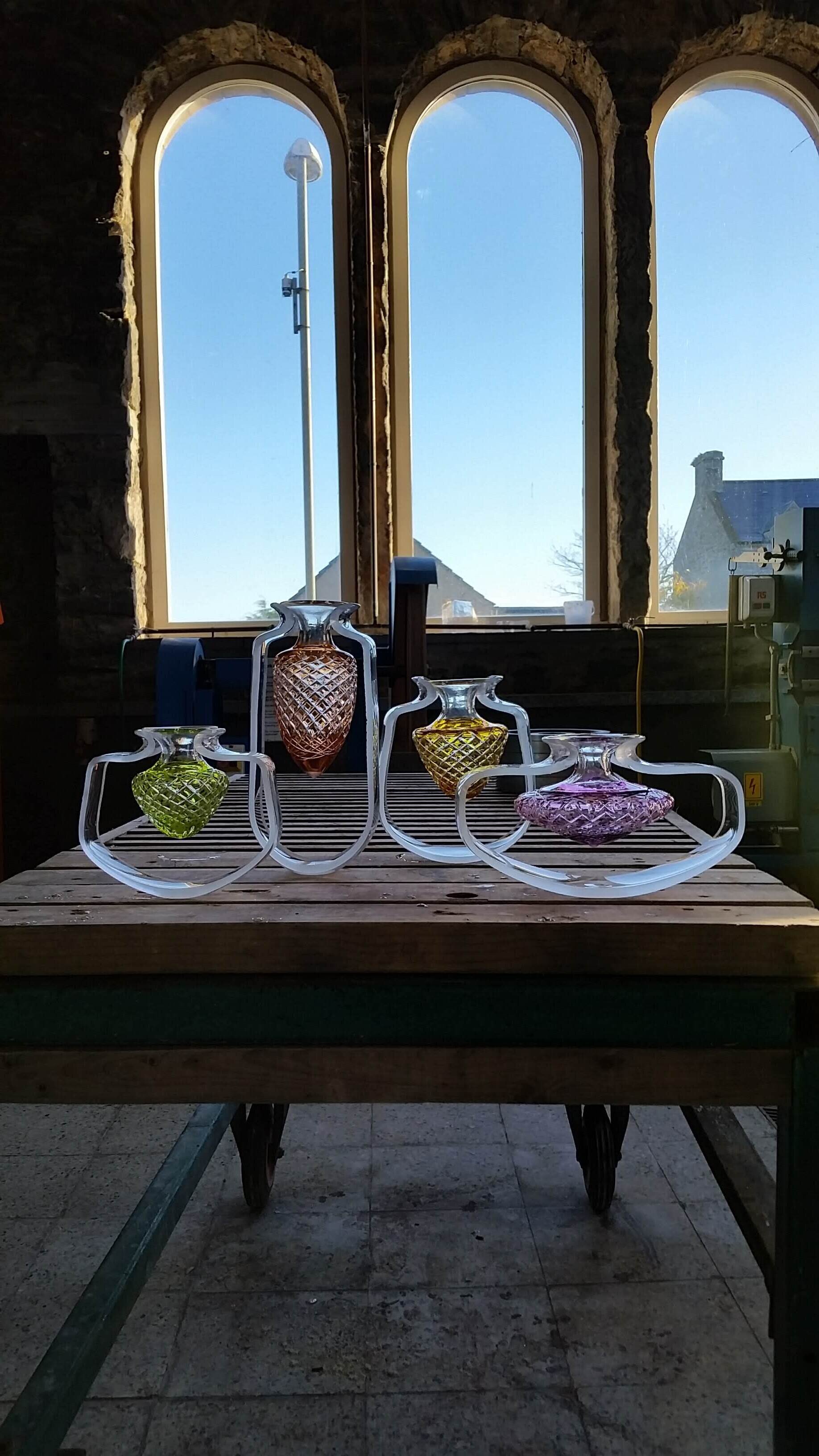 The completed work To Hold I, II, III, IV, in the coldshop