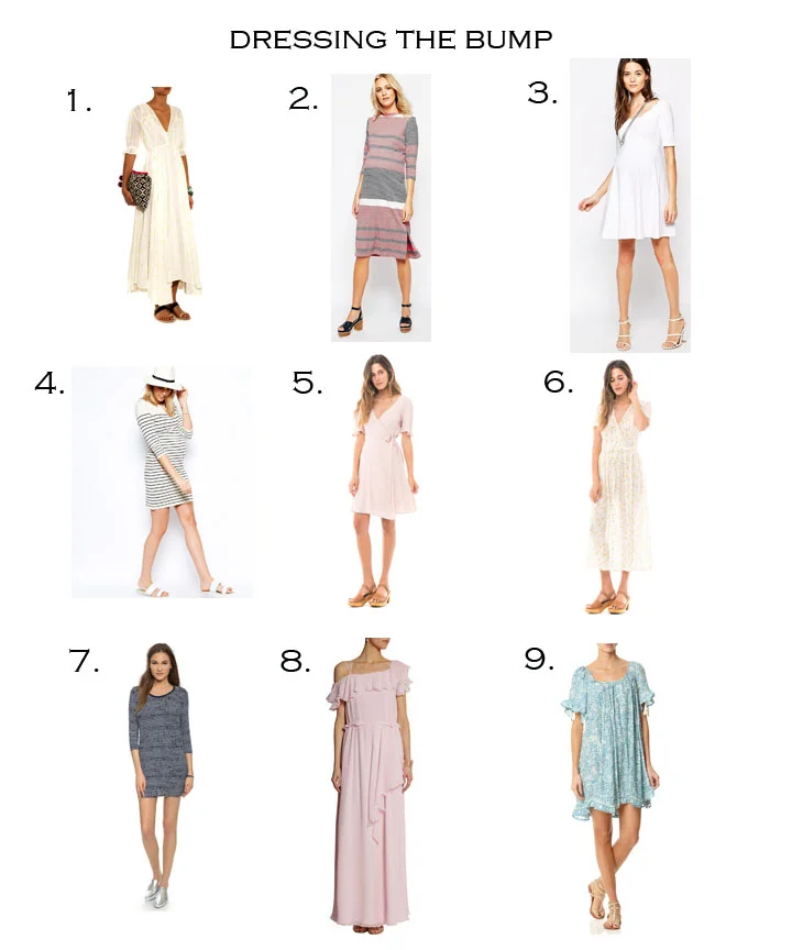 1. MES DEMOISELLES | 2. ASOS MATERNITY | 3. ASOS MATERNITY | 4. ASOS MATERNITY | 5. SHOP DAWN | 6. SHOP DAWN | 7. ATM | 8. PHILOSOPHY | 9. NATALIE MARTIN 