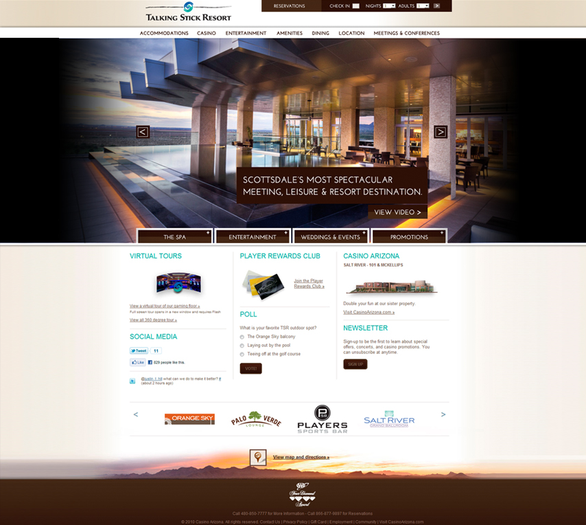 Talking Stick Resort website