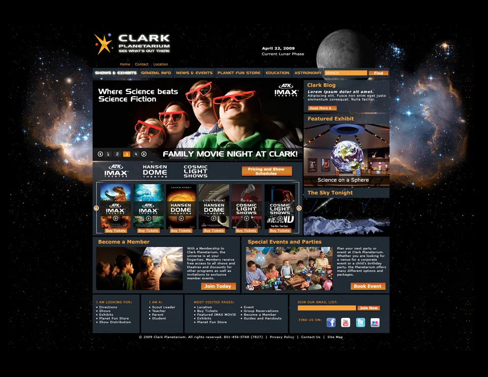 Clark Planetarium - Homepage