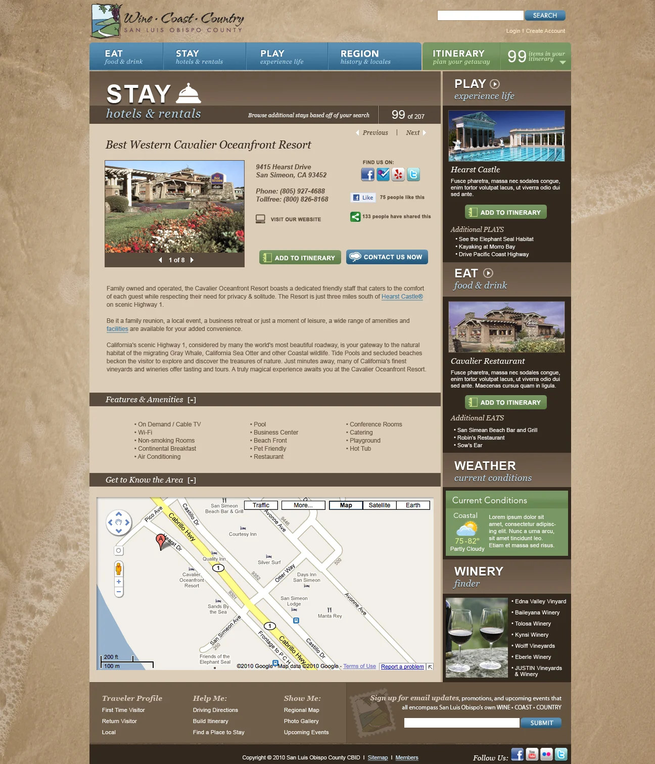 WineCoastCountry.com - STAY - Details