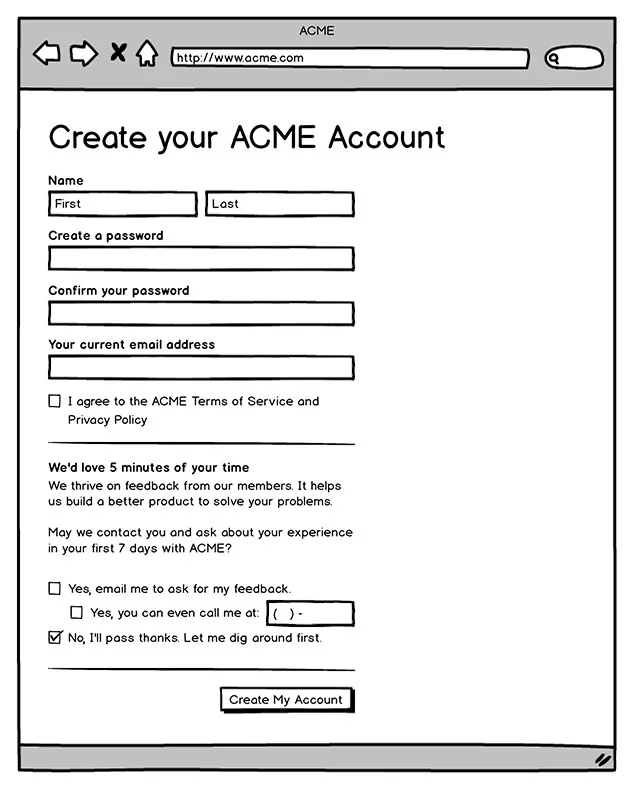 By default, selecting the "No, I'll pass thanks" option.