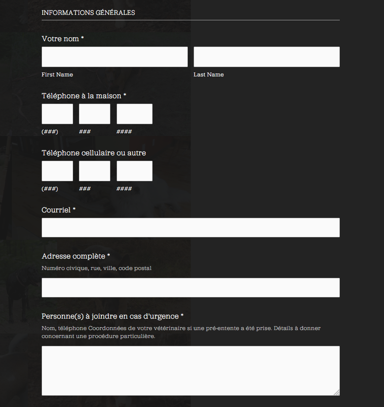 Remplir le formulaire en ligne Nous devons tout connaitre sur votre chien pour être en mesure de vous référer un gardien qui répondra à ses besoins.