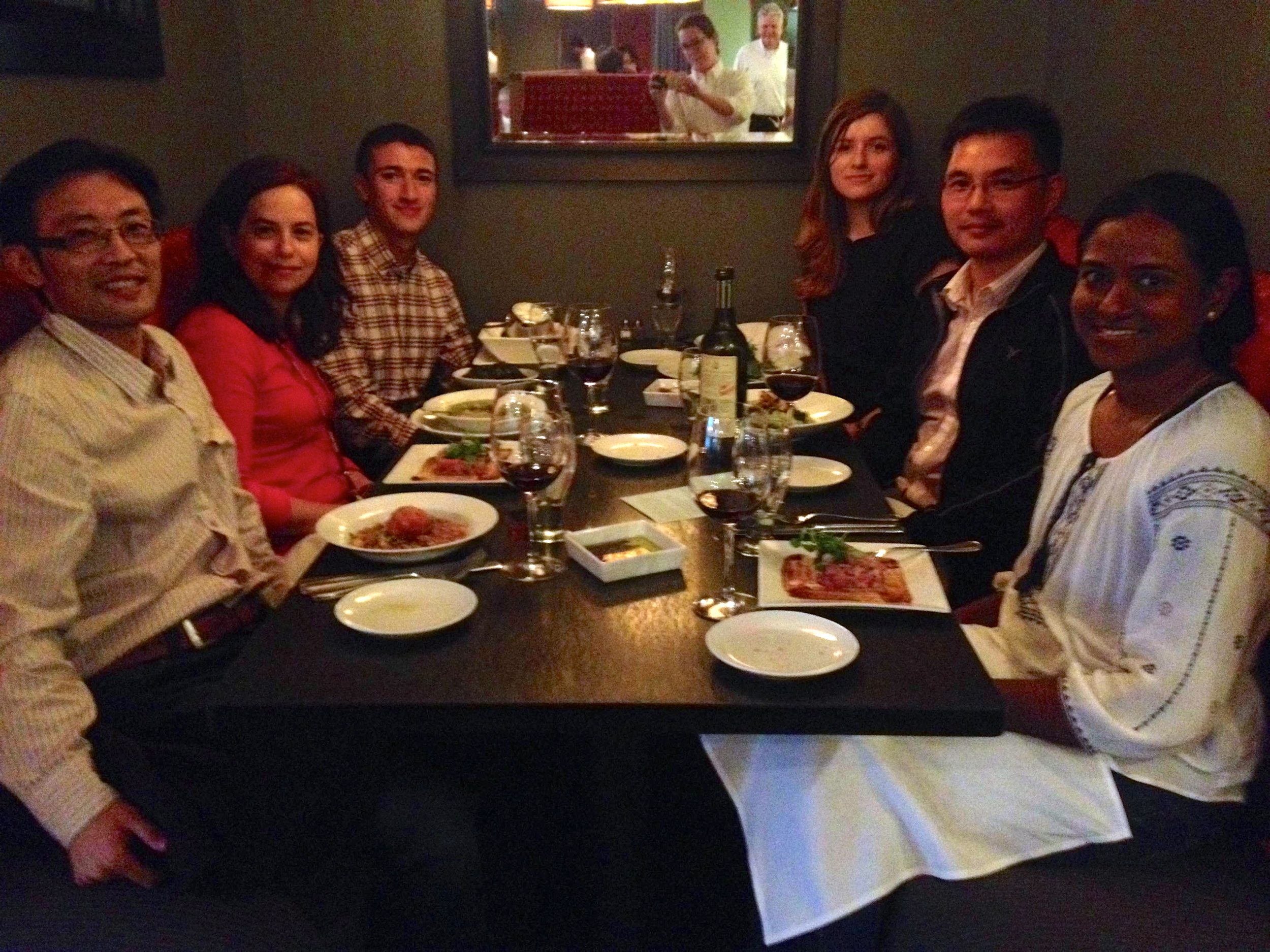 EVOO in Cambridge MA: Jaime, Lilly, Mike, Sanja, Kevin (aka "Killer"), Sheeba (6/5/2014)