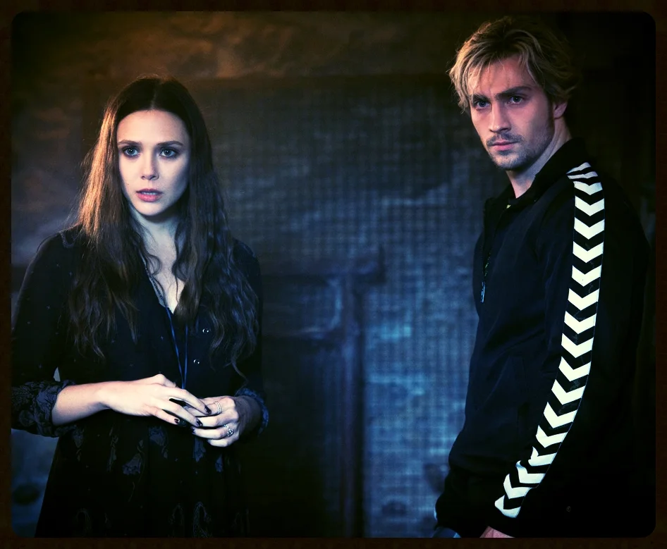 Elizabeth Olsen and Aaron Taylor-Johnson and Scarlet Witch and Quicksilver