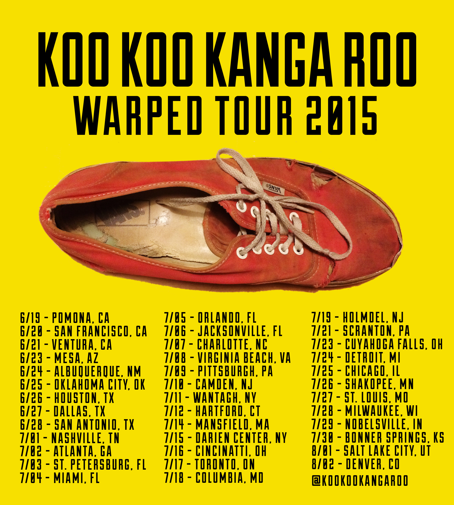 vans warped tour 2015 lineup