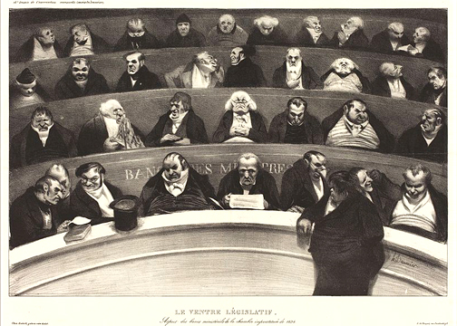  “Le Ventre L'gislatif” (The Legislative Belly) by Honoré Daumier published in 1834. PD Source: Wikimedia Commons 