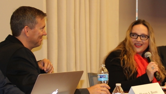 From Left: Marcus Boone, Professor Andrea Matwyshyn