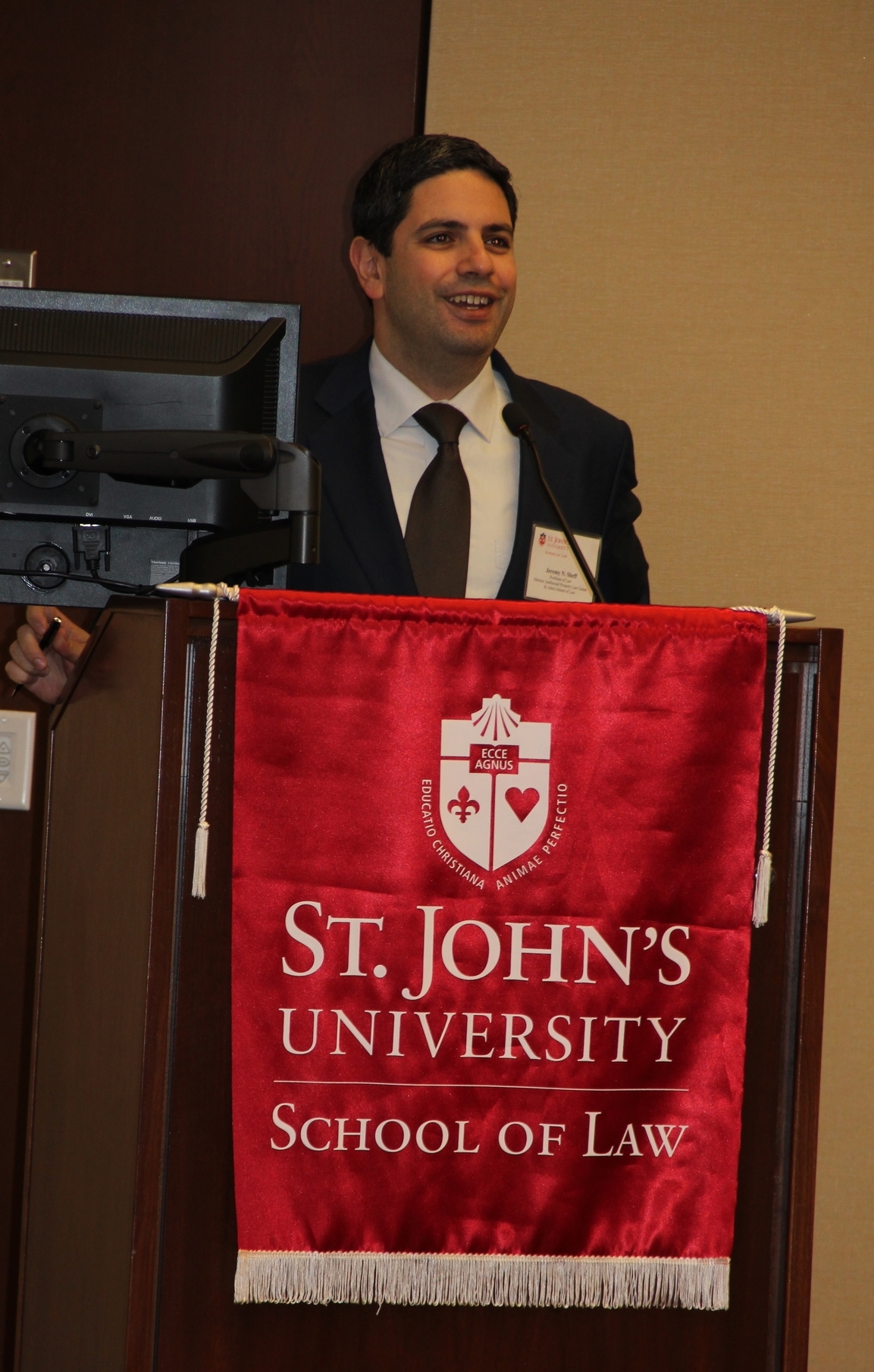 IPLC Director Professor Jeremy Sheff welcomes guests to the Inaugural Conference