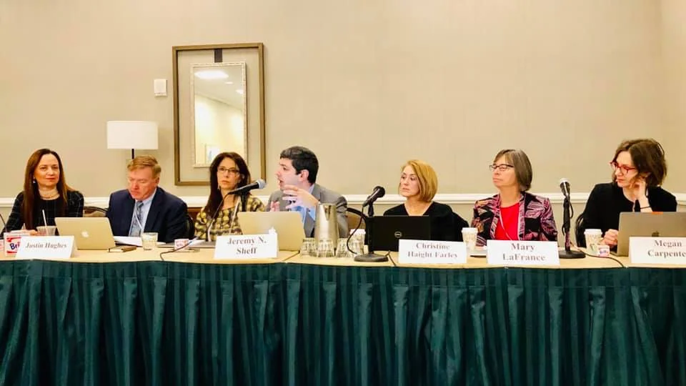 Professor Sheff speaks on AALS Art Law panel: The Use (and Abuse) of Trademarks in Art: Referential Uses, Lazy Art, and Cultural Salience. Photo Credit: Irene Calboli