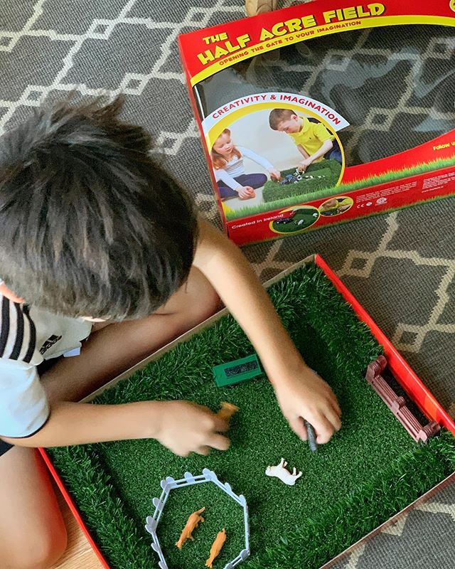 🐎 This kid is SO creative and imaginative! So when we were given the opportunity to test out @thefieldtoy 🙌🏼...... I knew that he could use it in SO many inventive ways! We were both surprised to receive some adorable farm friends with #thefieldto