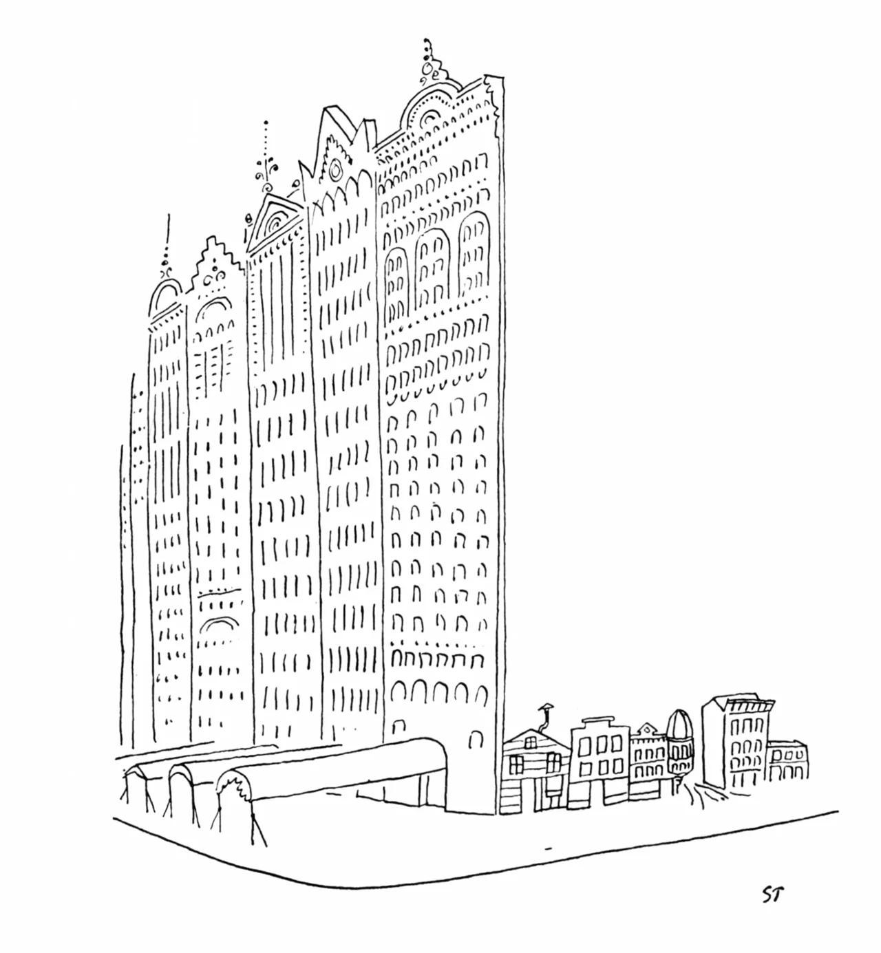 Saul Steinberg, "Chicago" 1952