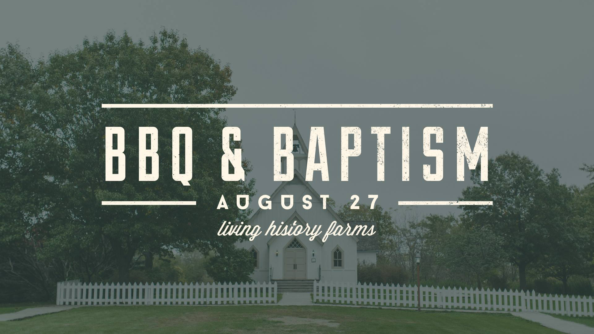 Our annual BBQ and Baptism is Sunday, August 27 from 5pm - 8pm at the Prairie Church at Living History Farms. This is the highlight event of the summer! We'll share some delicious food, enjoy a few highly competitive yard games and celebrate as individuals within our community bear witness to the difference that Jesus has made in their lives through water baptism. Don't miss it! What to Bring: Gateway will provide BBQ meats, fixins (BBQ sauce, buns), & drinks. If your last name begins with A-I, please bring some type of salad. If your last name begins with J-R, please bring a side dish. If your last name begins with S-Z, please bring a dessert. It's a picnic! Bring chairs and blankets. Schedule: 5:00-5:15 | Arrive and Pray 5:15-6:00 | Worship & Baptism 6:00-6:30 | Potluck Dinner 6:00-7:30 | Live Music 6:30-8:00 | Yard Games RSVP on our facebook event page 