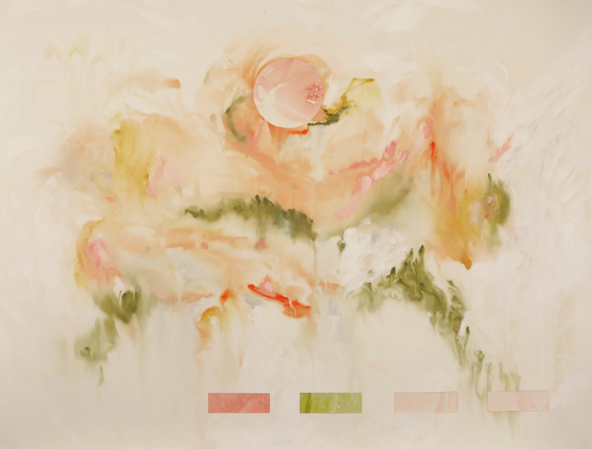  Silkscreen monotype and acrylic  20x24 in.  2015 