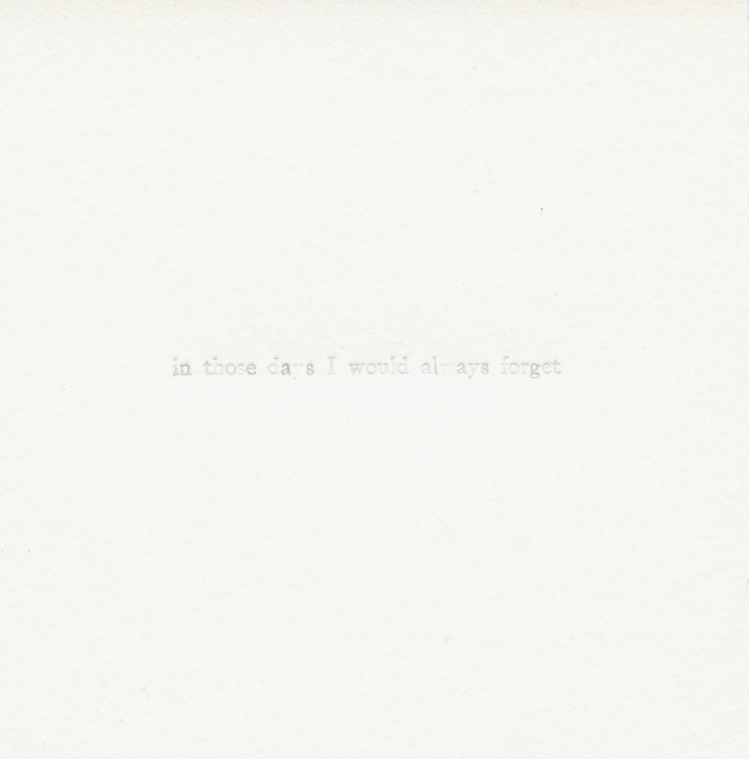letterpress (blind emboss) 4.25x4.25 in. 2016