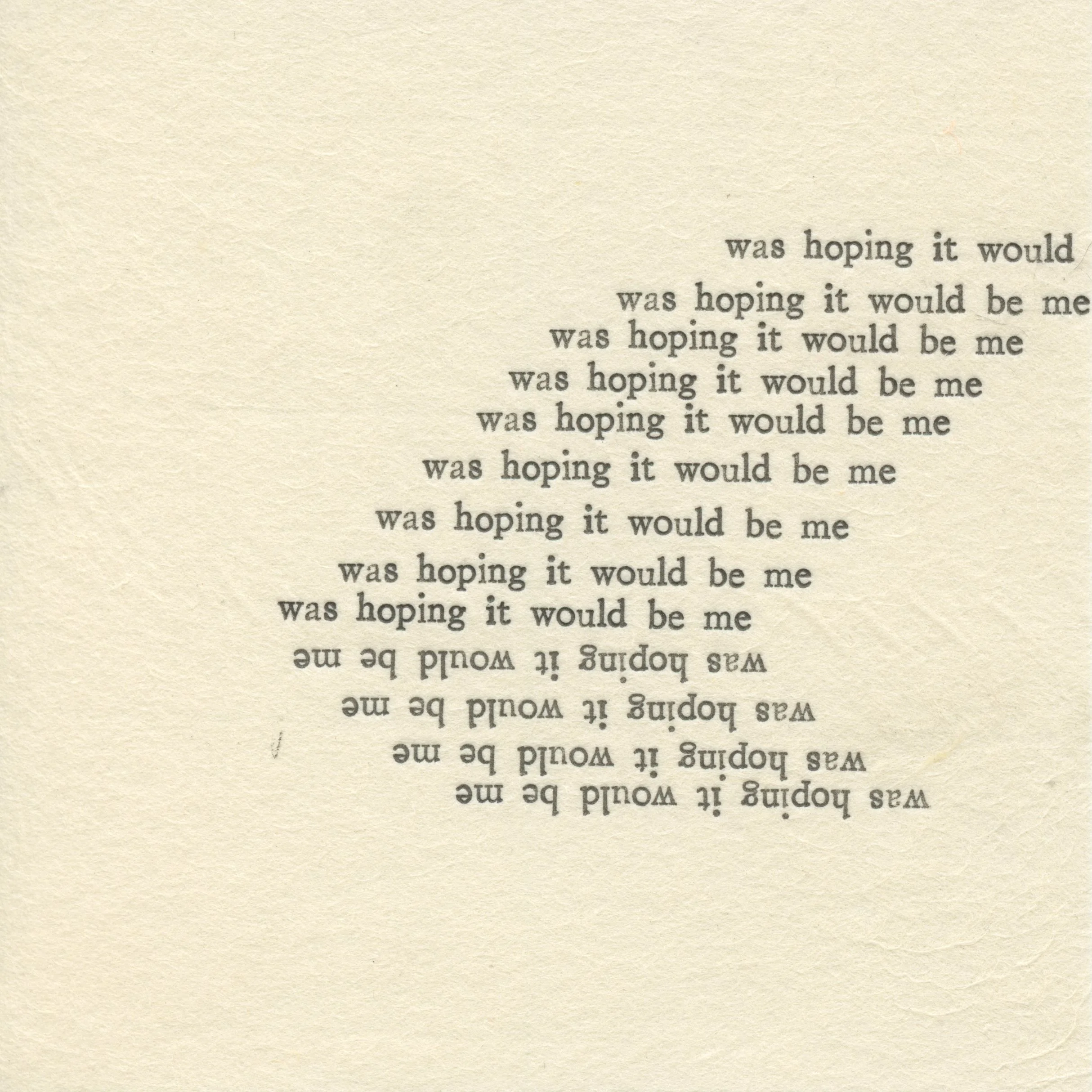 Untitled (was hoping it would be me)