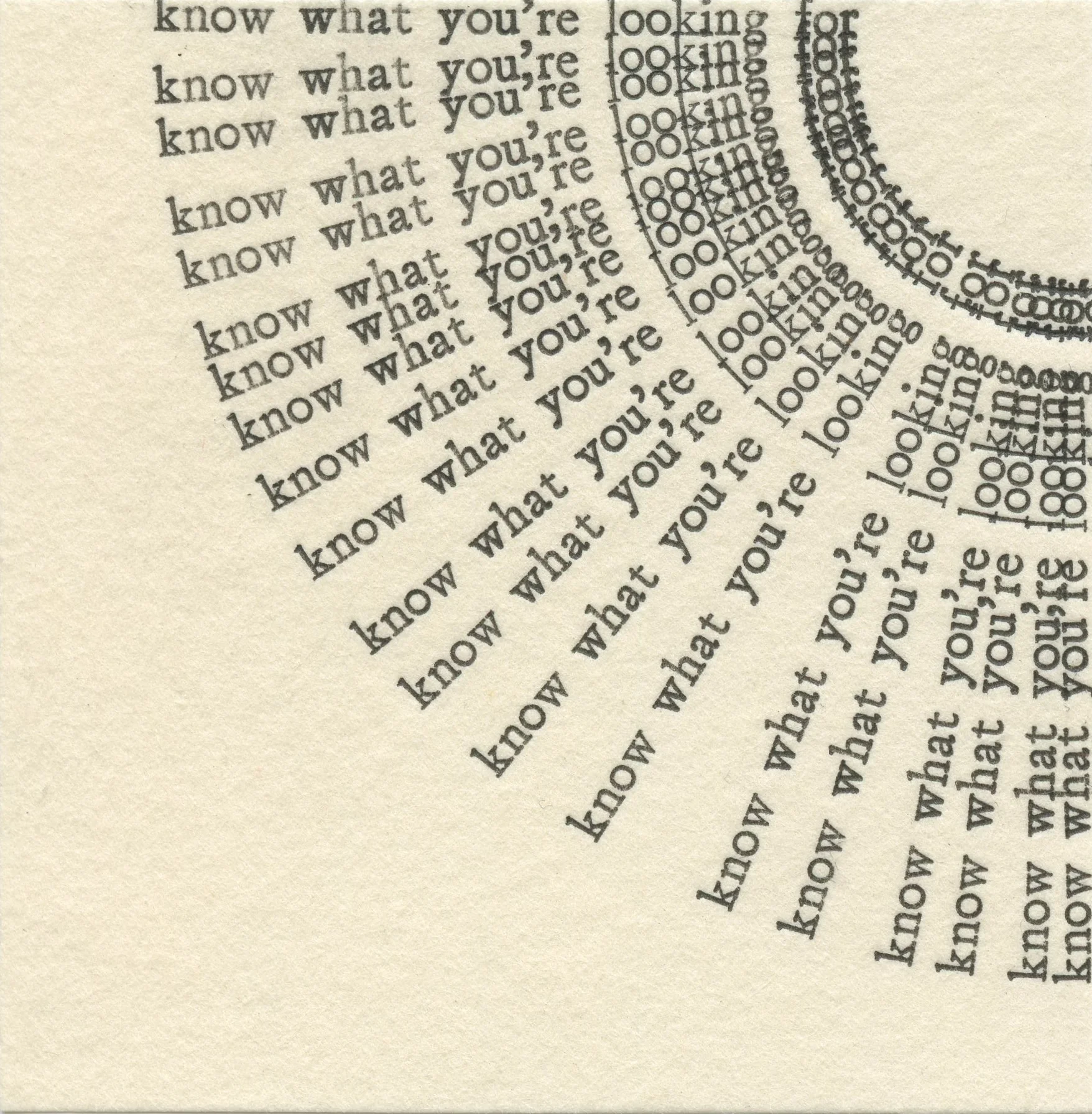 Untitled (know what you're looking for)