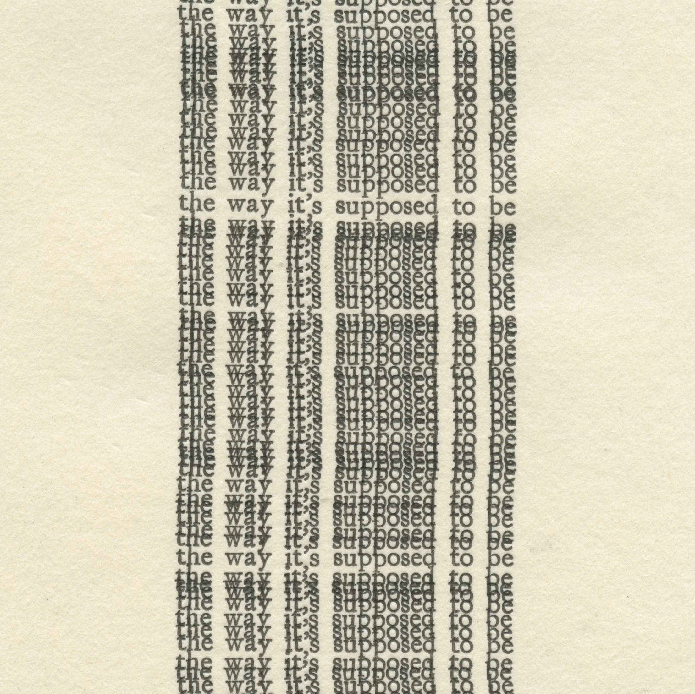 Untitled (the way it's supposed to be)