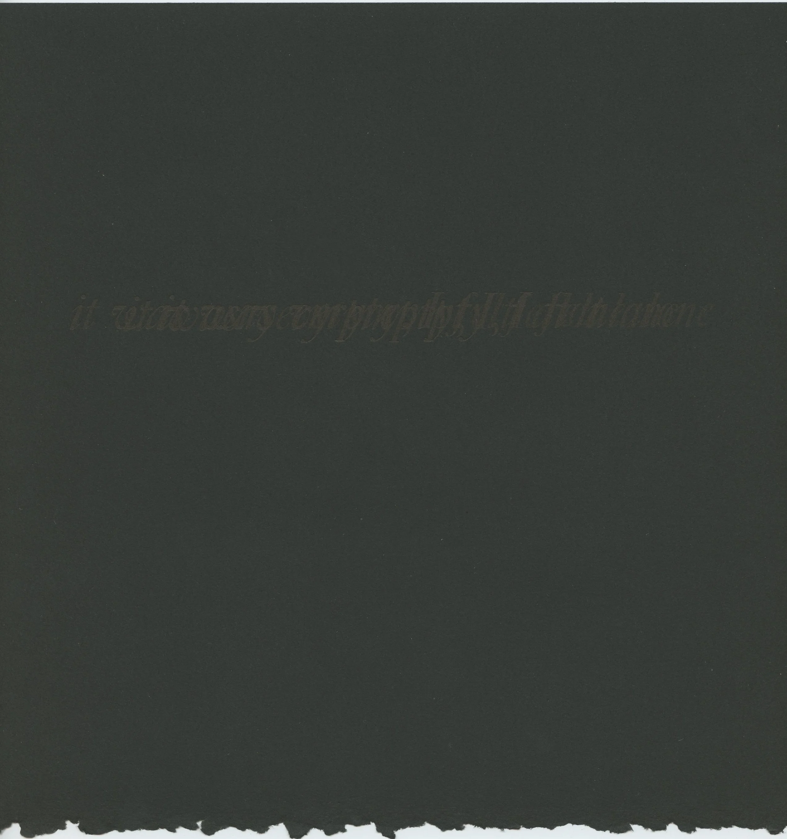 Untitled (it was very empty, I felt alone)