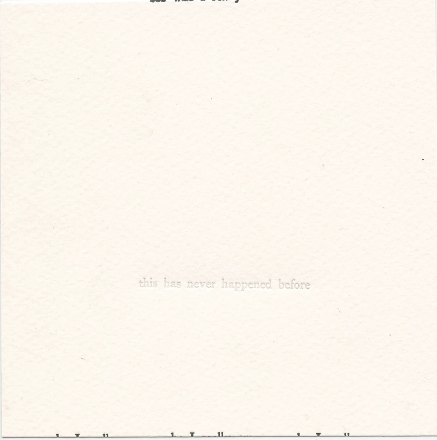 Untitled (this has never happened before)