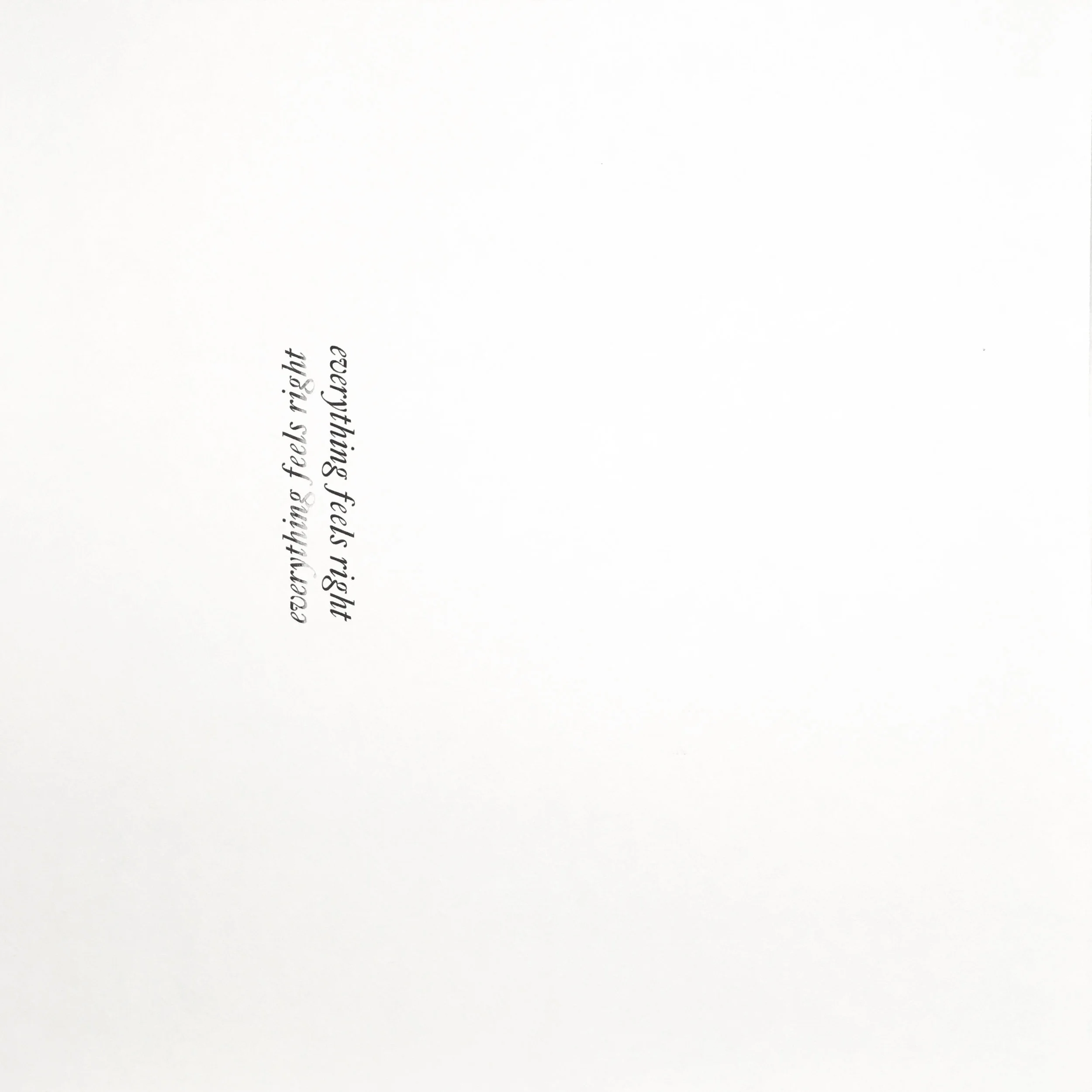 Untitled (everything feels right)