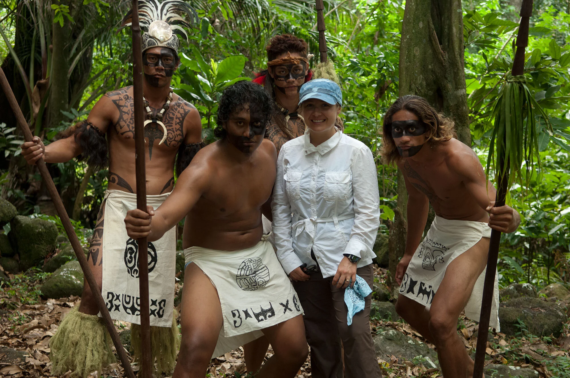 Actors in Hiva Oa - Marquesas Islands, French Polynesia 