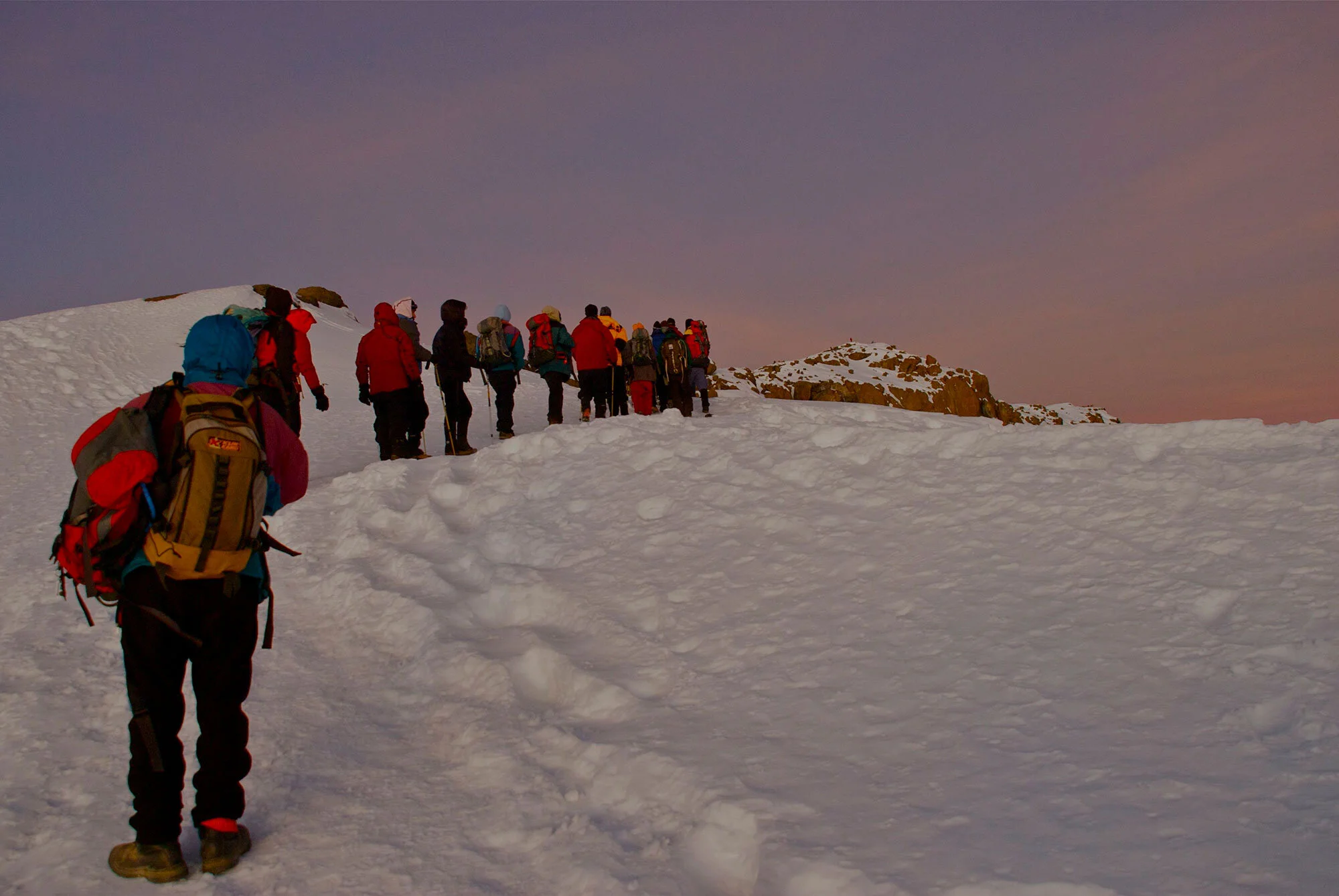 Sunrise hike to summit - Mt Kilimanjaro