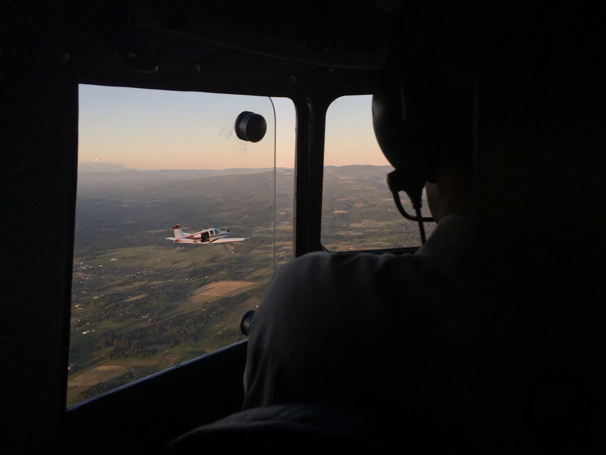 Aerial filming over Mount Hood, Oregon