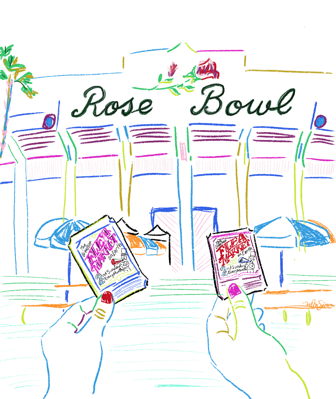 Rose Bowl Color Sketch