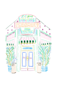 Fair Oaks Pharmacy Color Sketch