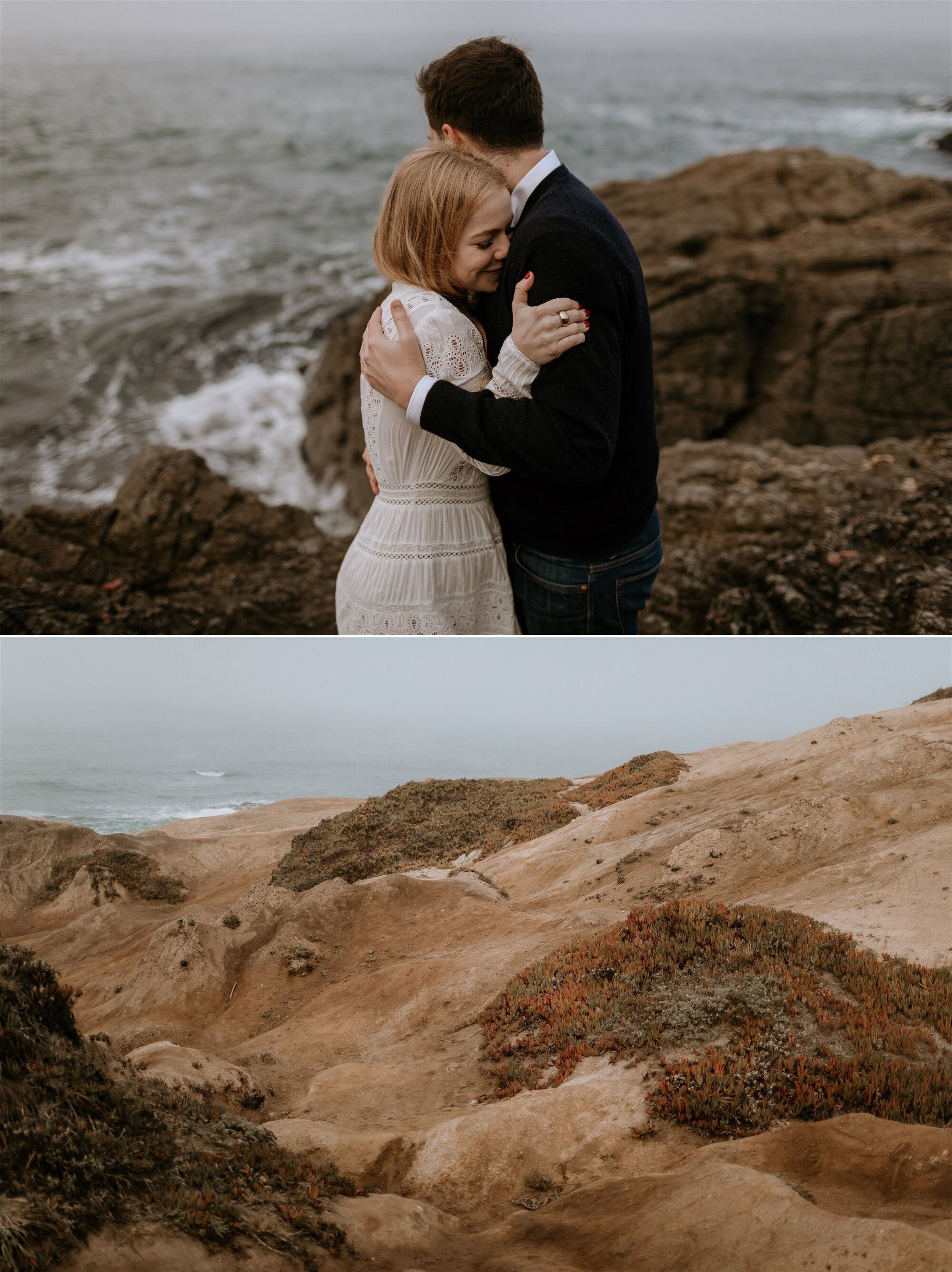 Gretchen Gause Photography // Foggy Bodega Beach Engagement Session #BodegaBay #EngagementSession #EngagementPhotos #BodegaBaySession